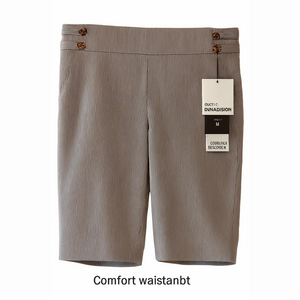 89th Madison women’s grey/white pin stripe NWT S- M Bermuda shorts-comfort waist